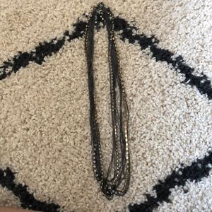 J. Crew Multi Layer Mixed Metal Necklace